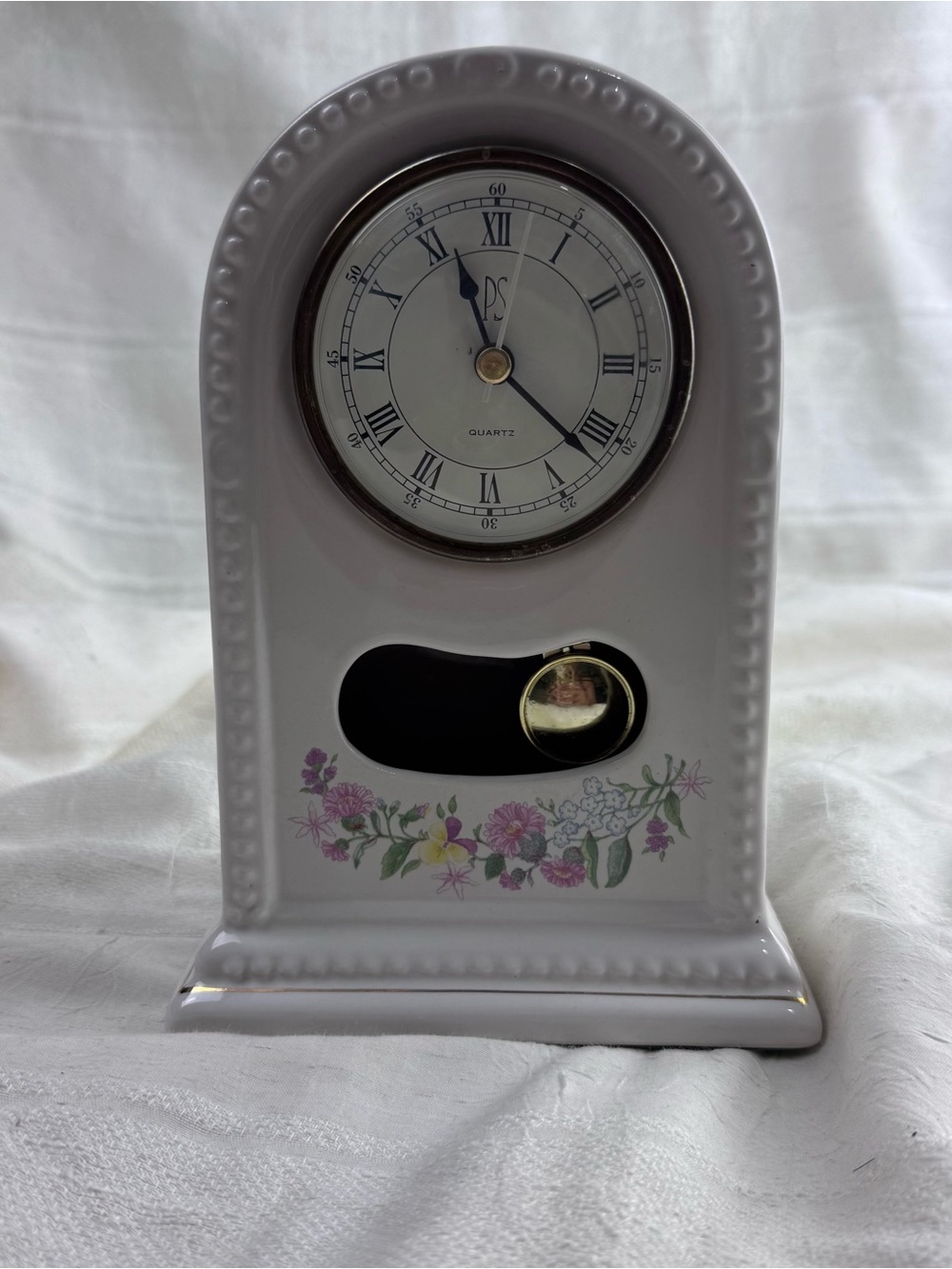 Vintage 1994 Paul Sebastian Limited Edition Porcelain Quartz Mantle Clock